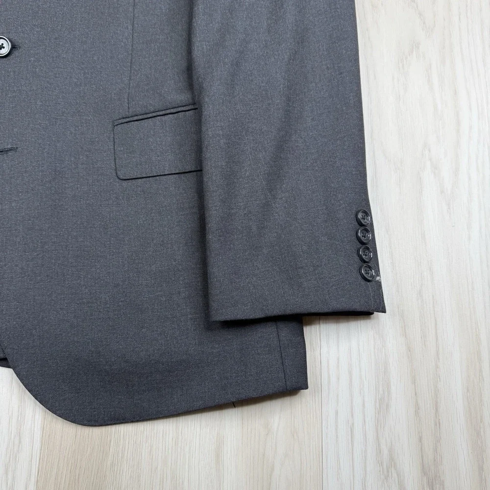 J Crew Aldridge Loro Piana Italian Super 120s Wool 2 Pc Gray Mens Size 42R 34x31